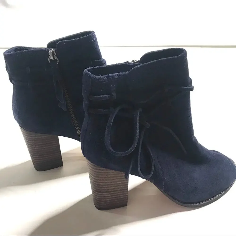 SPLENDID Rihana Peep Toe Suede Booties